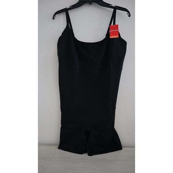 SPANX PS1715 Women's Sz 3X Very Black Oncore Mid-Thigh Bodysuit - Picture 1 of 10